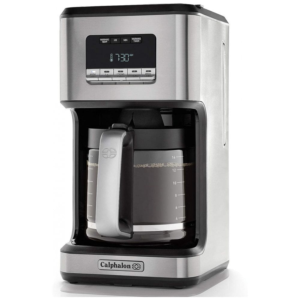 Cafeteira Elétrica Programável até 14 Xícaras, com Tela LCD, Aço Inox, 110v, CALPHALON 2120896, Prateado