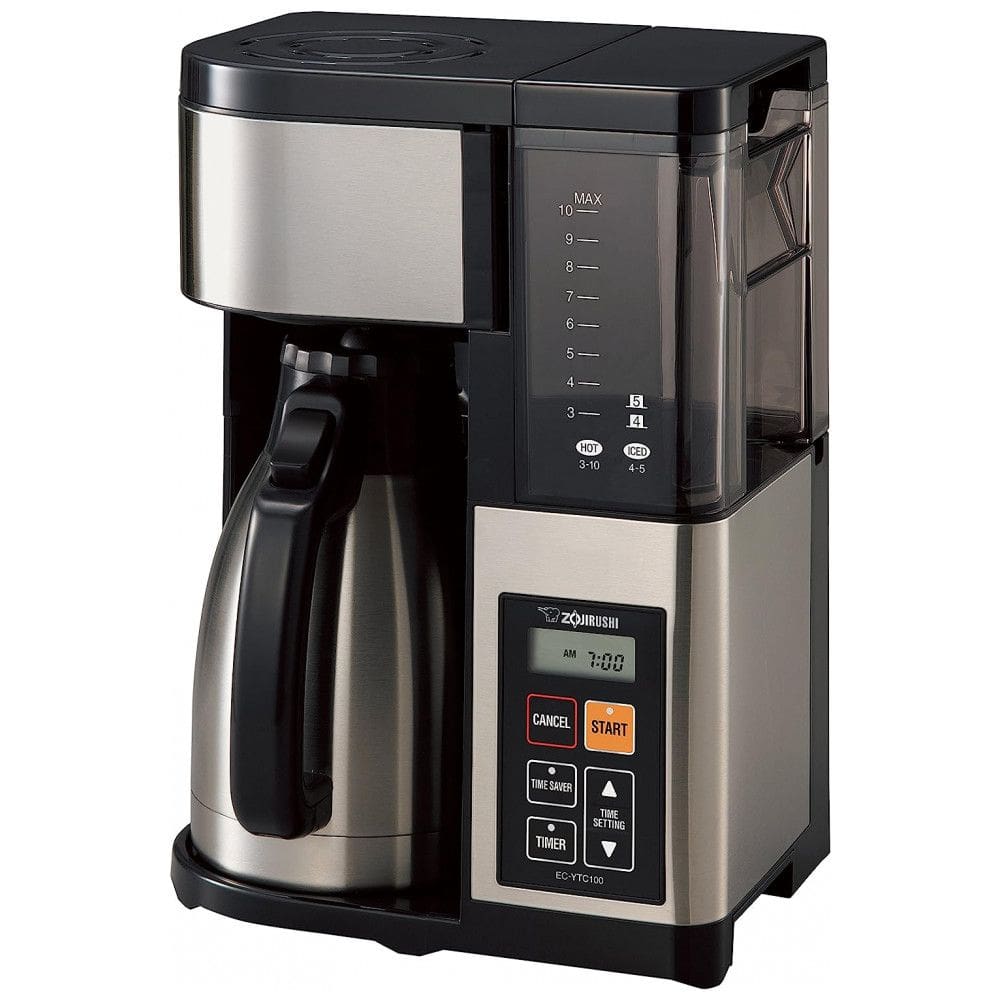 Cafeteira Elétrica Programável 2.4L com Tela LCD e Painel de Controle, 110v, ZOJIRUSHI EC YTC100XB, Preto