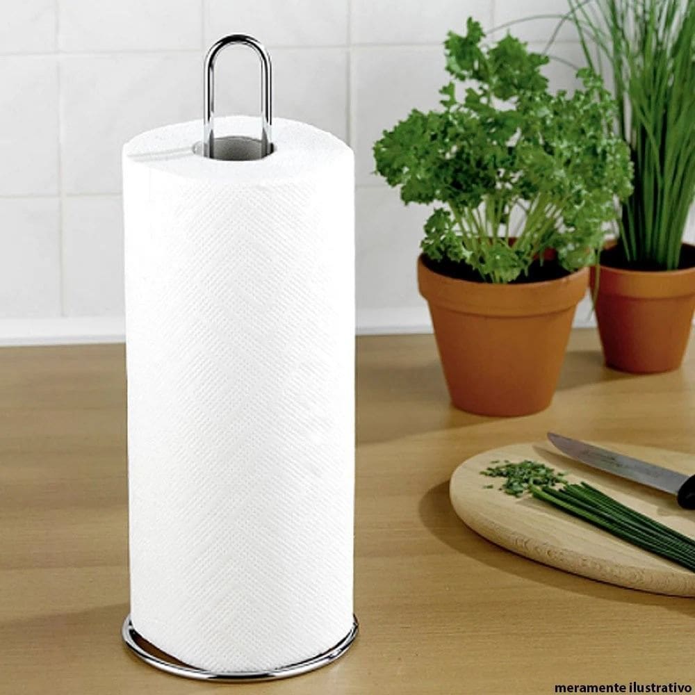 Suporte Porta Papel Toalha Slim Para Mesa Aço Inox Aramado
