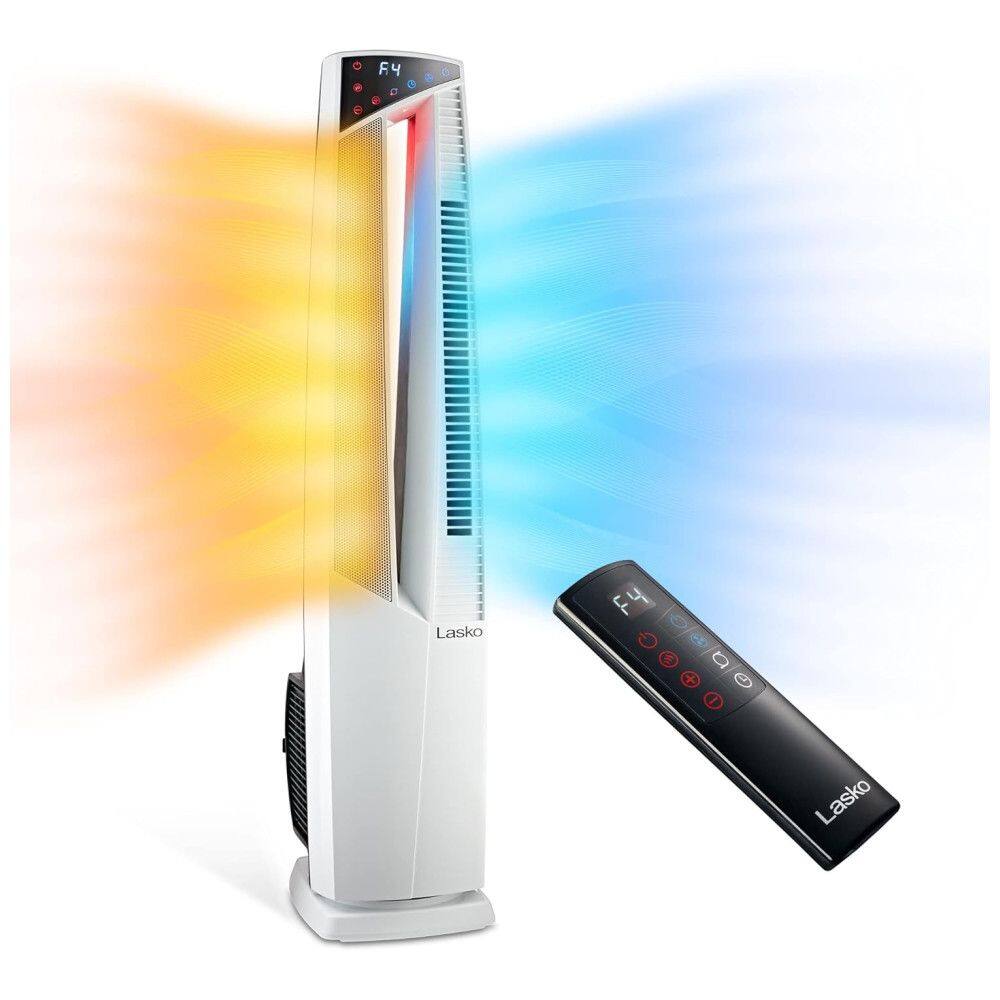 Aquecedor Elétrico 2 em 1 com Função de Ventilador e Controle Remoto, 1500W, 110v, LASKO FHV820, Cinza
