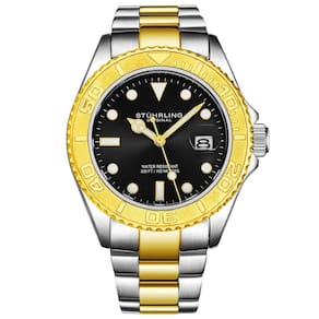 Relógio Masculino Stuhrling Oceana 3967 Quartzo 42mm, Prata e Dourado