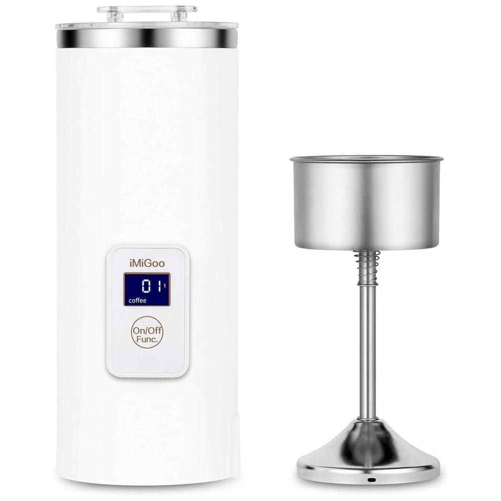 Cafeteira Elétrica Programável 1 Portátil e Compacta Compatível Cápsula e Café Moído, 500 mL, Branca, IMIGOO MG C06 1, Branco