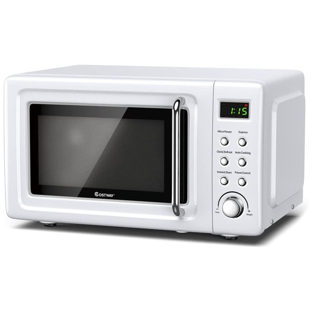 Micro ondas LDAILY Retro de Bancada 19 Litros Multifuncional, 110V 700W, Branco