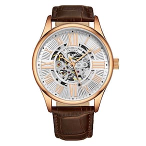 Relógio Masculino Stuhrling Atrium 3942 Automático 42mm, Ouro Rosa e Marrom