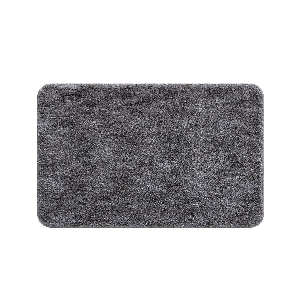 Tapete Lotus Grosso Pelo Baixo Antiderrapante - Cinza - 50x120cm