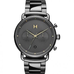 Relógio Masculino Analógico em Aço Inoxidável com Cronógrafo, MVMT BT01 BLUS, Prateado