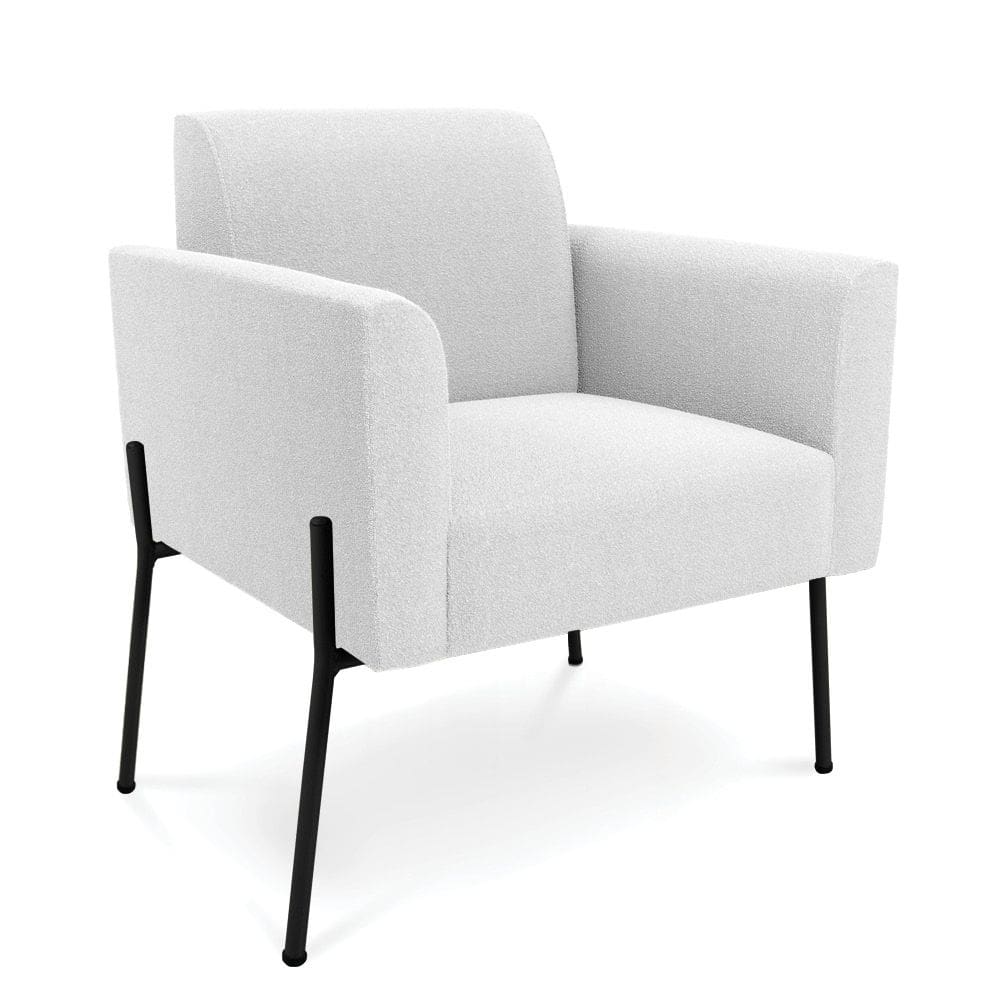 Poltrona Sala de Estar Pé Ferro Preto Marisa Bouclê D03 - D`Rossi