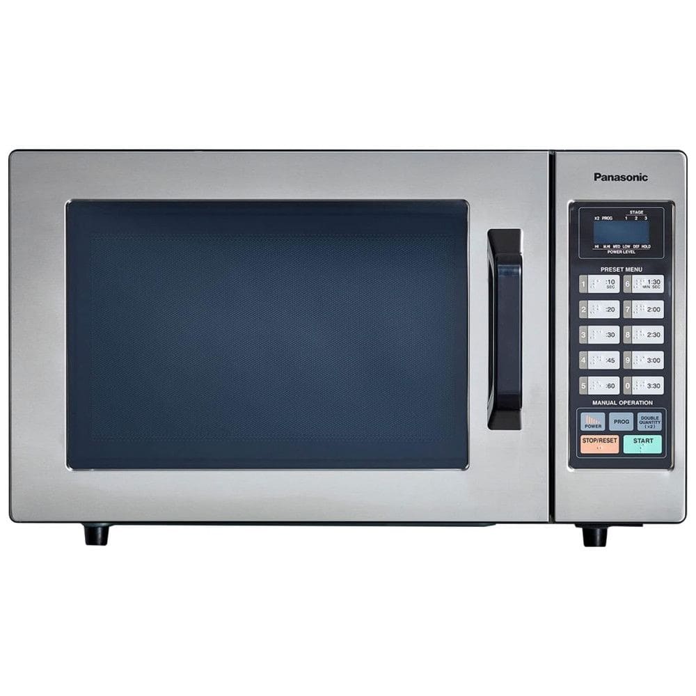 Micro ondas 22 Litros Multifuncional de Aço Inoxidável, 1000W, 110v, PANASONIC NE 1054F, Prateado