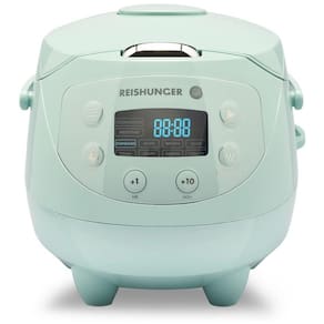 Panela de Arroz Elétrica 840mL, com Controle de Temperatura, 110v, REISHUNGER, Verde