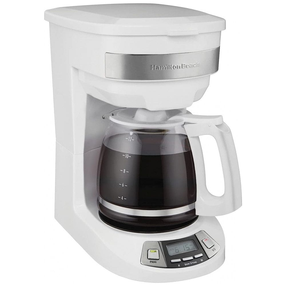 Cafeteira Elétrica Programável 2.8L com Painel Digital, Branca, 110v, HAMILTON BEACH 46294, Branco