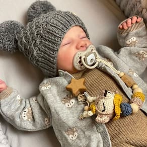 Boneca Reborn BABESIDE Lifelike Boy Noah 50 cm com acessório