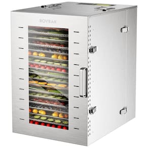 Desidratador de Alimentos Profissional com 16 Bandejas em Aço Inoxidável, 110V 1500W, ROVRAk