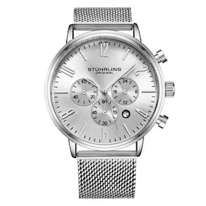 Relógio Masculino Stuhrling Monaco 3932 Quartzo 41mm, Prata