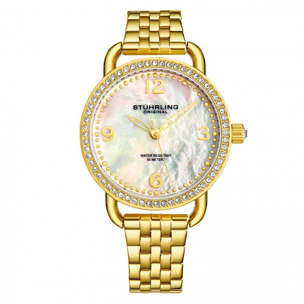Relógio Feminino Stuhrling Pearl Symphony 3955 Quartzo 38mm, Dourado