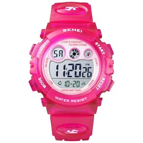 Relógio Digital com Cronômetro para Crianças de 5 até 15 Anos, GOLDEN HOUR, Rosa Escuro