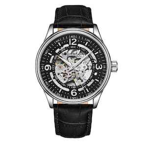 Relgio Automtico Dinamarca 3947 42mm Mostrador Preto e Pulseira de Couro Preta - Stuhrling