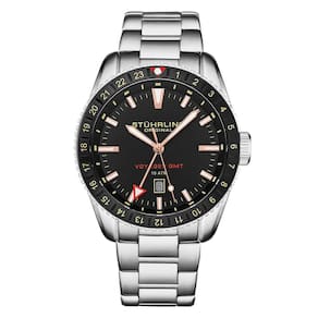 Relógio Masculino Stuhrling GMT 4017.1 Quartzo 42mm, Prata