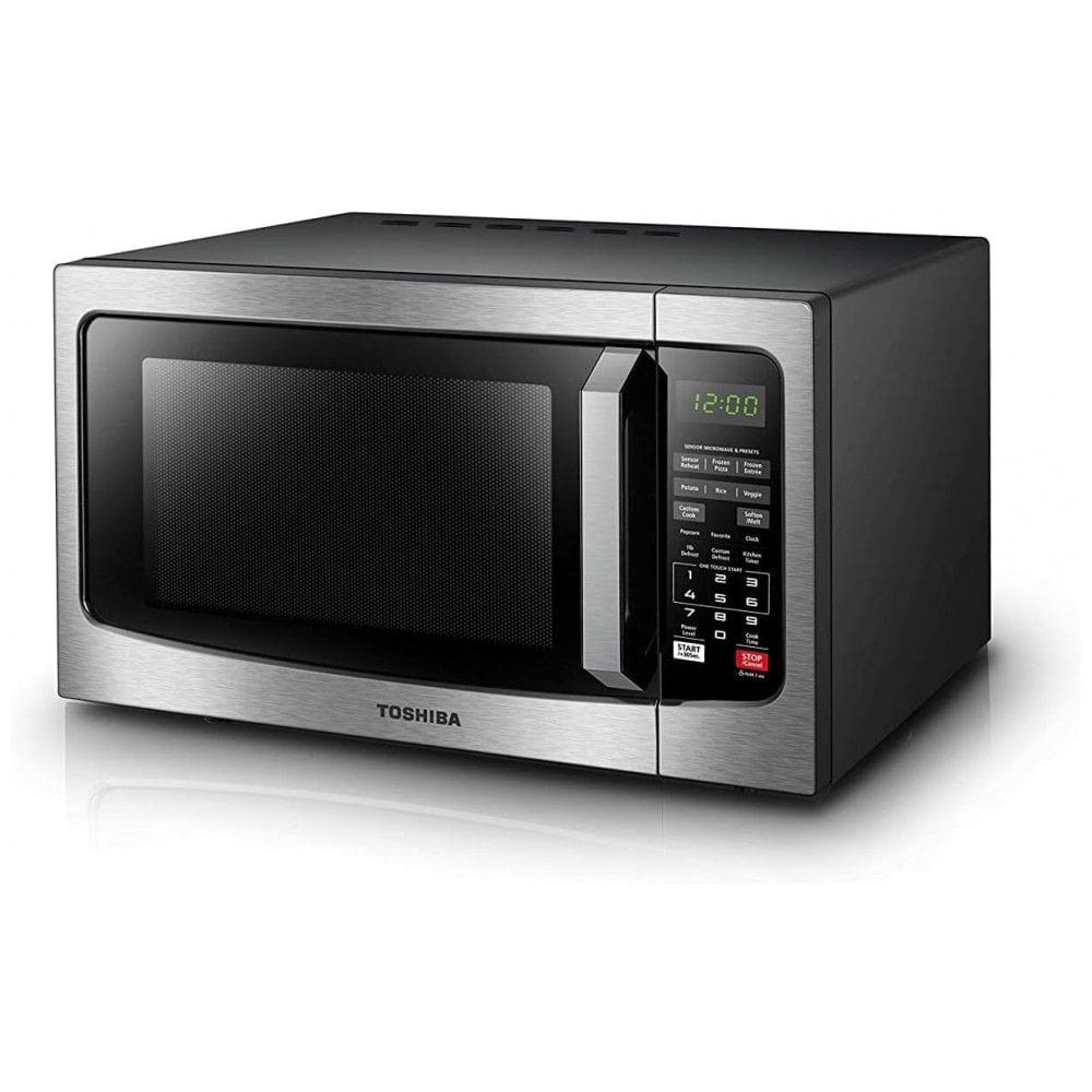 Micro Ondas de Bancada 33L em Aço Inoxidável com 12 Menu Automáticos, 110V 1100W, TOSHIBA EM131A5C, Prata