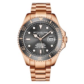 Relógio Masculino Stuhrling Depthmaster 3940 Automático 42mm, Ouro Rosa