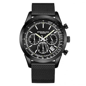 Relógio Masculino Stuhrling Rialto 3975.6 Quartzo 44mm com Cronógrafo, Preto
