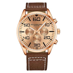 Relógio Masculino Stuhrling Aviador 4001 Quartzo 42mm, Marrom