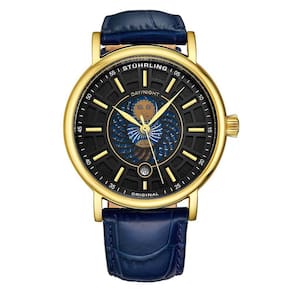 Relógio Masculino Stuhrling Dueto 899 Quartzo 42mm, Dourado e Azul