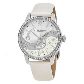 Relógio Feminino Stuhrling Sinfonia 439 Quartzo 37mm, Branco Clássico