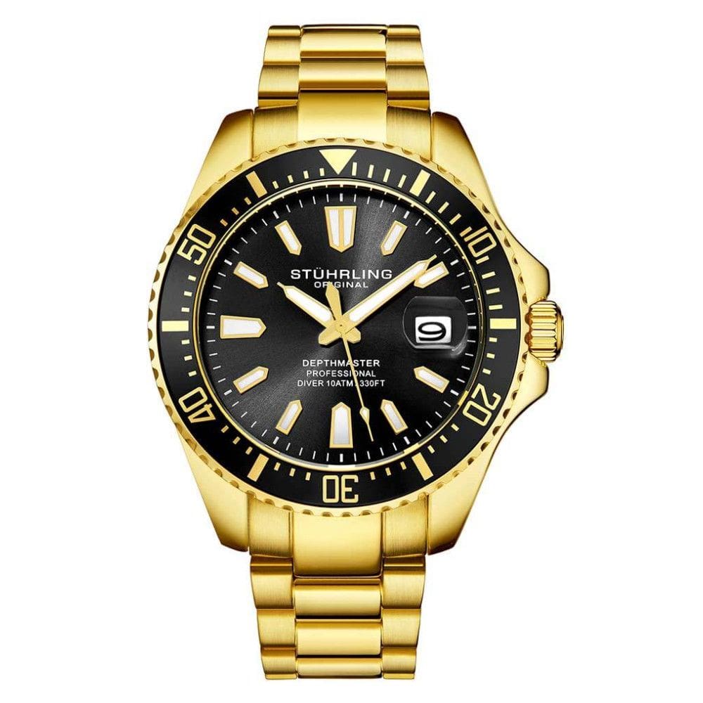 Relógio Masculino Stuhrling 3950A Quartzo 42mm, Dourado