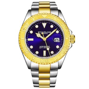 Relógio Masculino Stuhrling Oceana 3967.5 Quartzo 42mm, Prata e Dourado