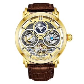 Relógio Masculino Stuhrling 371A.03 Automático 46mm, Marrom