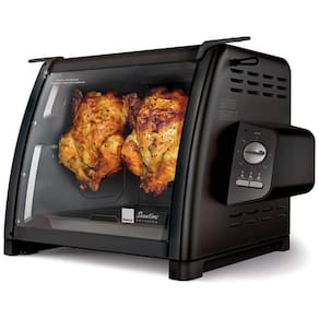 Churrasqueira Grill Rotisserie com Temperatura Ajustável, 110V 1500W, Ronco, Preta