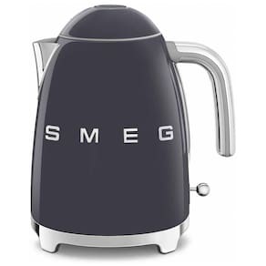 Chaleira Elétrica Retrô 1,7 Litros em Aço Inoxidável, 110V 1400W, SMEG 50s, Cinza Ardósia