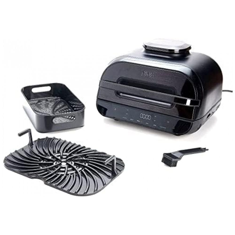 Churrasqueira Grill Elétrica 6 em 1 com Controle de Temperatura e Painel de LED, 110V 1500W, Ninja FG551, Preta