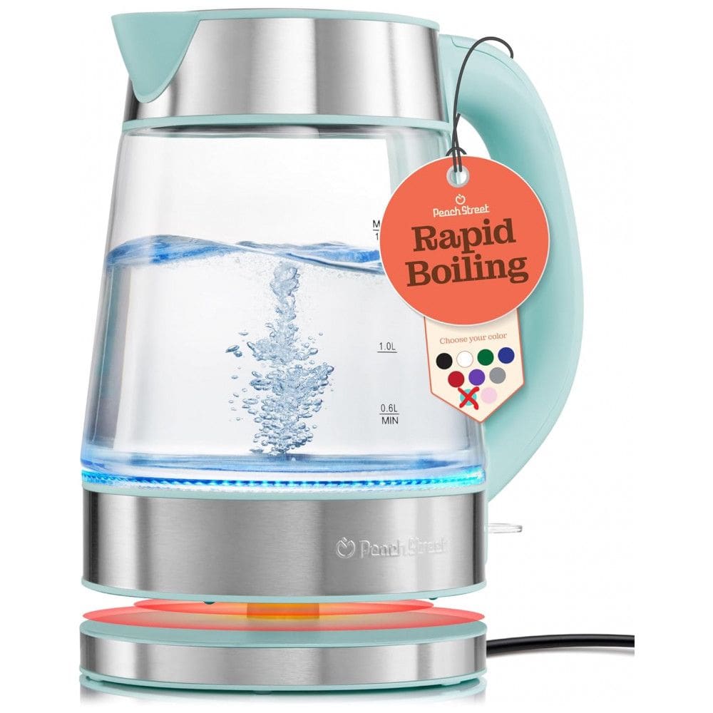 Chaleira Elétrica 1.7 Litros com Jarra de Vidro e Desligamento Automático, 110V 1500W, Rosa