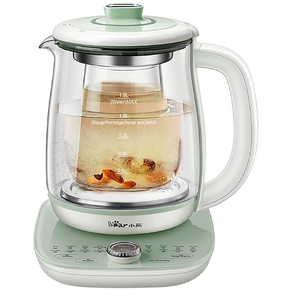 Chaleira Elétrica Bear 1,8 Litros com Infusor para Chá e Desligamento Automático 110V Verde