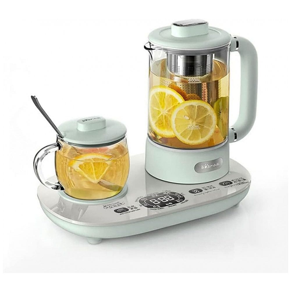 Chaleira Elétrica de Vidro com Aquecedor de Copo, 110V Bar, Verde