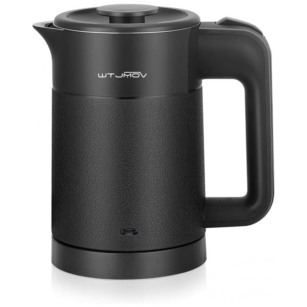 Chaleira Elétrica WTJMOV 600mL em Aço Inoxidável com Desligamento Automático, 110V, Preta