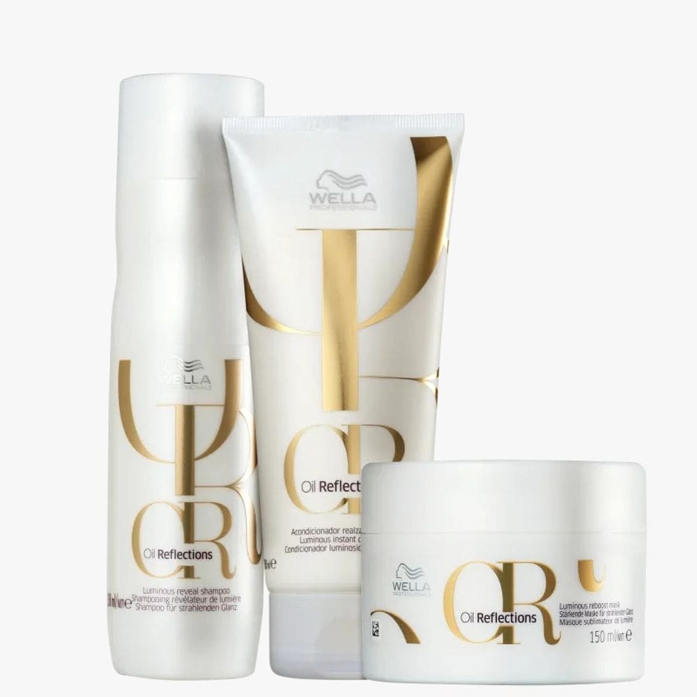 Kit Oil Reflections Wella Professionals (Shampoo + Condicionador + Máscara)