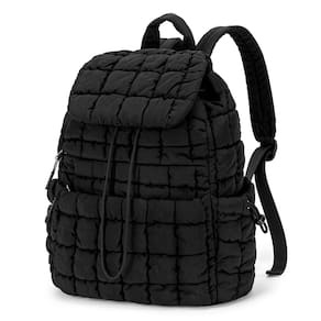 Mochila CLUCI Puffy acolchoada para mulheres, leve, 19 litros, preta