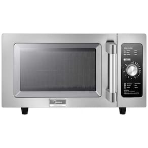Micro Ondas de Bancada em Aço Inoxidável 25L com 6 Programas, 110V 1000W, Midea Equipment 1025F0A, Prata