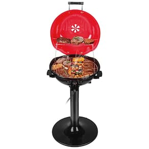 Churrasqueira Grill Elétrica até 15 Porções com Grelha Removível, 110V 1600W, Techwood TWBG01S, Vermelha