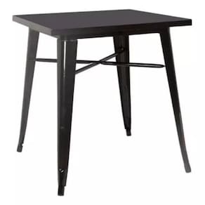 Mesa Bar Restaurante Quadrada Tolix Iron Preto 80x80