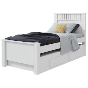 Cama Solteiro Bibox 2 Gavetas Athenas - Lopas Branco.