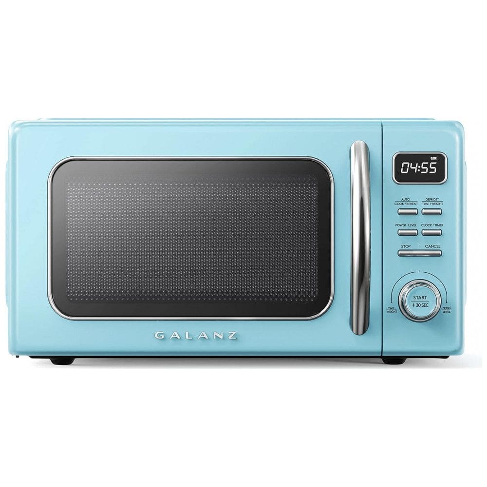 Micro Ondas de Bancada em Aço Inoxidável 31L com 10 Programas, 110V 1000W, Galanz GLCMKZ11BER10 Retro, Azul