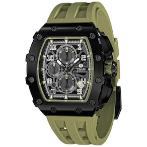 Relógio Masculino Analógico Quartzo a Prova dÁgua 50M com Cronógrafo, TSAR BOMBA TB 8204SGLZHX, Verde