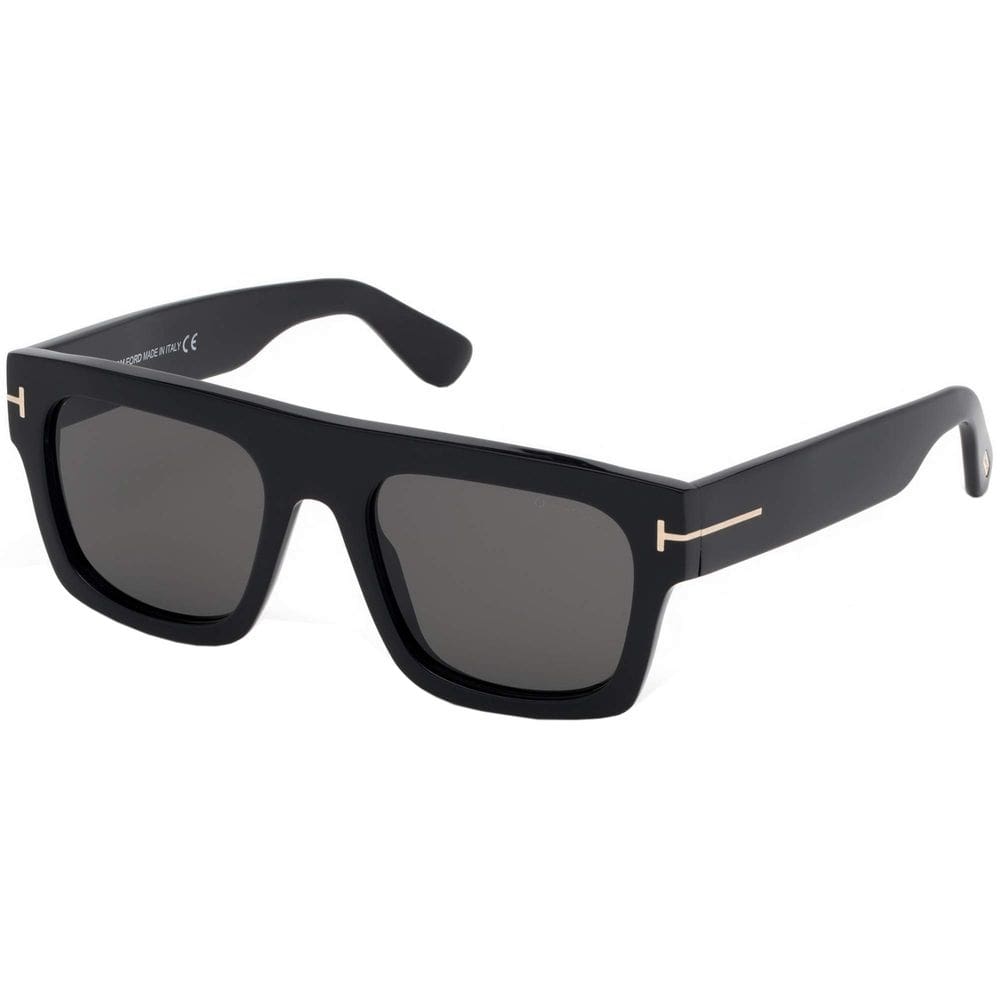 Óculos de sol Tom Ford Classic Retangulares Pretos/Smoke