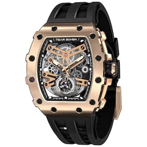 Relógio Masculino Automático Mecânico a Prova dÁgua 50M, TSAR BOMBA TB 8208SGLZ, Preto