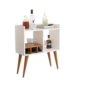 Aparador Estilo Minibar Resistente Sala De Estar Para Visitas Branco