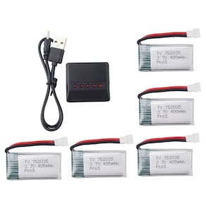 Bateria Fytoo 3.7V 400mAh com carregador 5 em 1 para SYMA Q11