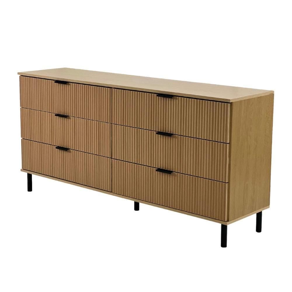 Cômoda Ditália 6 Gavetas Dm-240 Cor Riviera